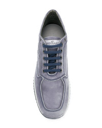 graue Leder niedrige Sneakers von Hogan