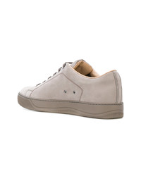 graue Leder niedrige Sneakers von Lanvin