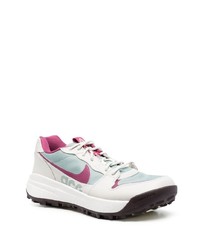 graue Leder niedrige Sneakers von Nike