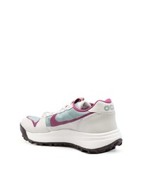 graue Leder niedrige Sneakers von Nike