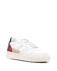 graue Leder niedrige Sneakers von D.A.T.E