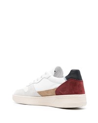 graue Leder niedrige Sneakers von D.A.T.E