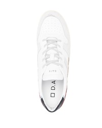 graue Leder niedrige Sneakers von D.A.T.E