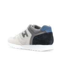 graue Leder niedrige Sneakers von Hogan