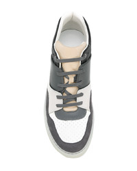 graue Leder niedrige Sneakers von Lanvin