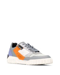 graue Leder niedrige Sneakers von Diesel