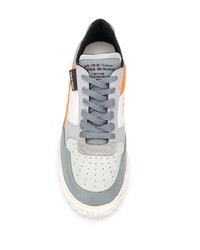 graue Leder niedrige Sneakers von Diesel