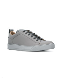 graue Leder niedrige Sneakers von Lanvin