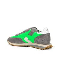 graue Leder niedrige Sneakers von Ghoud