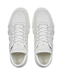 graue Leder niedrige Sneakers von Giuseppe Zanotti