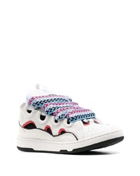 graue Leder niedrige Sneakers von Lanvin