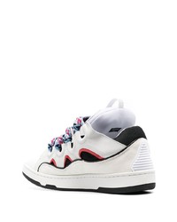 graue Leder niedrige Sneakers von Lanvin