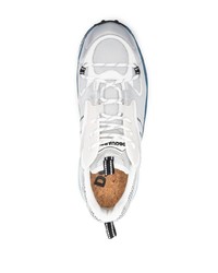 graue Leder niedrige Sneakers von DSQUARED2