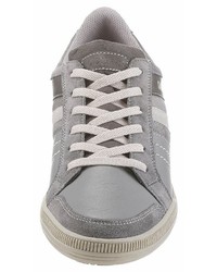 graue Leder niedrige Sneakers von Dockers by Gerli