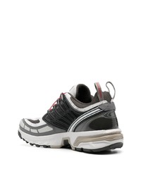 graue Leder niedrige Sneakers von Salomon