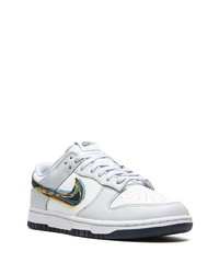 graue Leder niedrige Sneakers von Nike