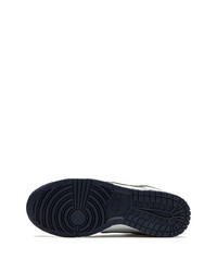 graue Leder niedrige Sneakers von Nike