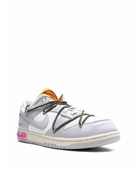 graue Leder niedrige Sneakers von Nike X Off-White