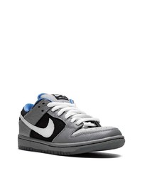 graue Leder niedrige Sneakers von Nike