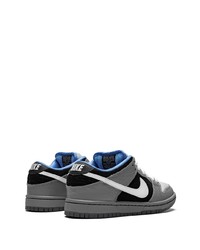 graue Leder niedrige Sneakers von Nike