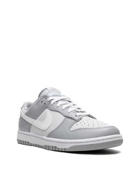 graue Leder niedrige Sneakers von Nike