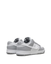 graue Leder niedrige Sneakers von Nike