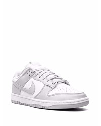 graue Leder niedrige Sneakers von Nike