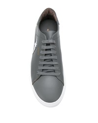 graue Leder niedrige Sneakers von Axel Arigato