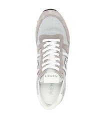 graue Leder niedrige Sneakers von Premiata