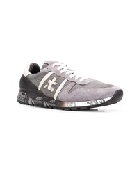 graue Leder niedrige Sneakers von Premiata