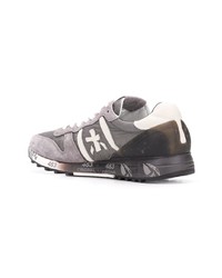 graue Leder niedrige Sneakers von Premiata