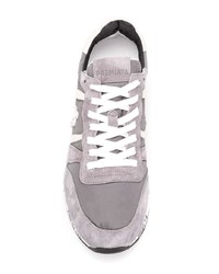 graue Leder niedrige Sneakers von Premiata