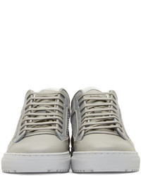 graue Leder niedrige Sneakers