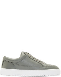 graue Leder niedrige Sneakers von Etq Amsterdam