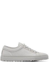 graue Leder niedrige Sneakers von Etq Amsterdam