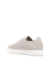 graue Leder niedrige Sneakers von Henderson Baracco