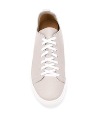 graue Leder niedrige Sneakers von Henderson Baracco