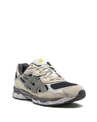 graue Leder niedrige Sneakers von Asics