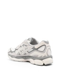 graue Leder niedrige Sneakers von Asics