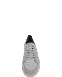 graue Leder niedrige Sneakers von Geox