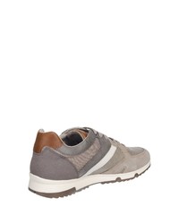 graue Leder niedrige Sneakers von Geox