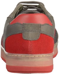 graue Leder niedrige Sneakers von Geox