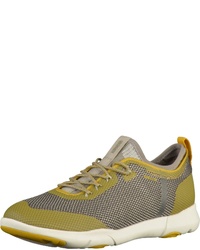 graue Leder niedrige Sneakers von Geox