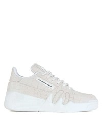 graue Leder niedrige Sneakers von Giuseppe Zanotti