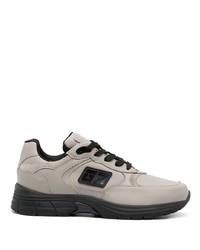 graue Leder niedrige Sneakers von Giuseppe Zanotti