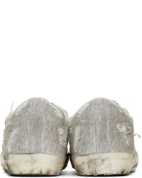 graue Leder niedrige Sneakers von Golden Goose Deluxe Brand