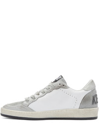 graue Leder niedrige Sneakers von Golden Goose Deluxe Brand