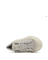 graue Leder niedrige Sneakers von Y-3