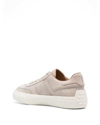 graue Leder niedrige Sneakers von Tod's