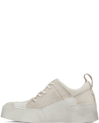 graue Leder niedrige Sneakers von Boris Bidjan Saberi